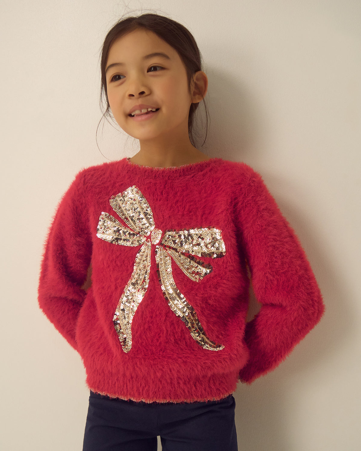 DZEMPER - RED SQN EYELASH KNIT JMPR