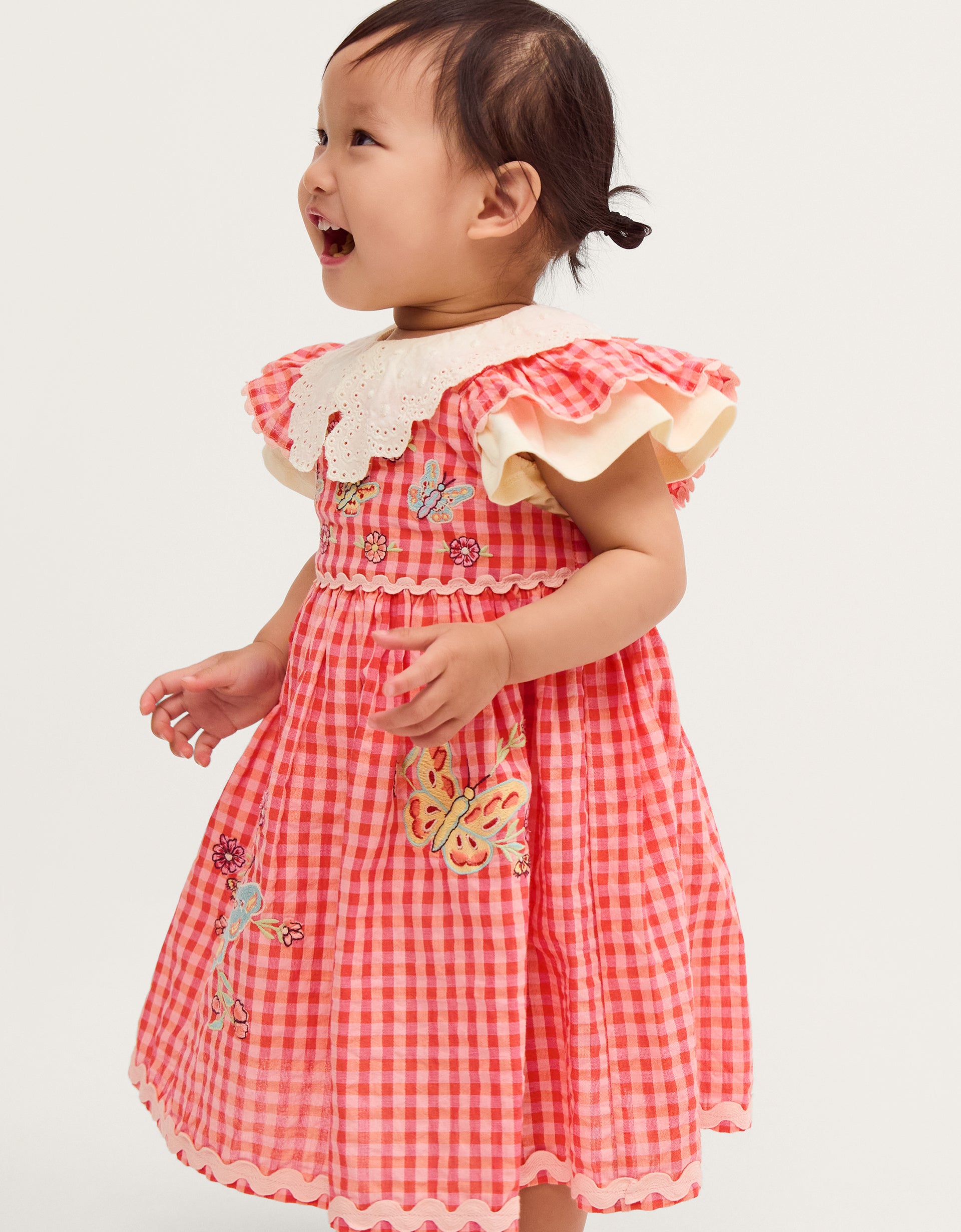 SET - BABY GINGHAM BUTTERFLY PI