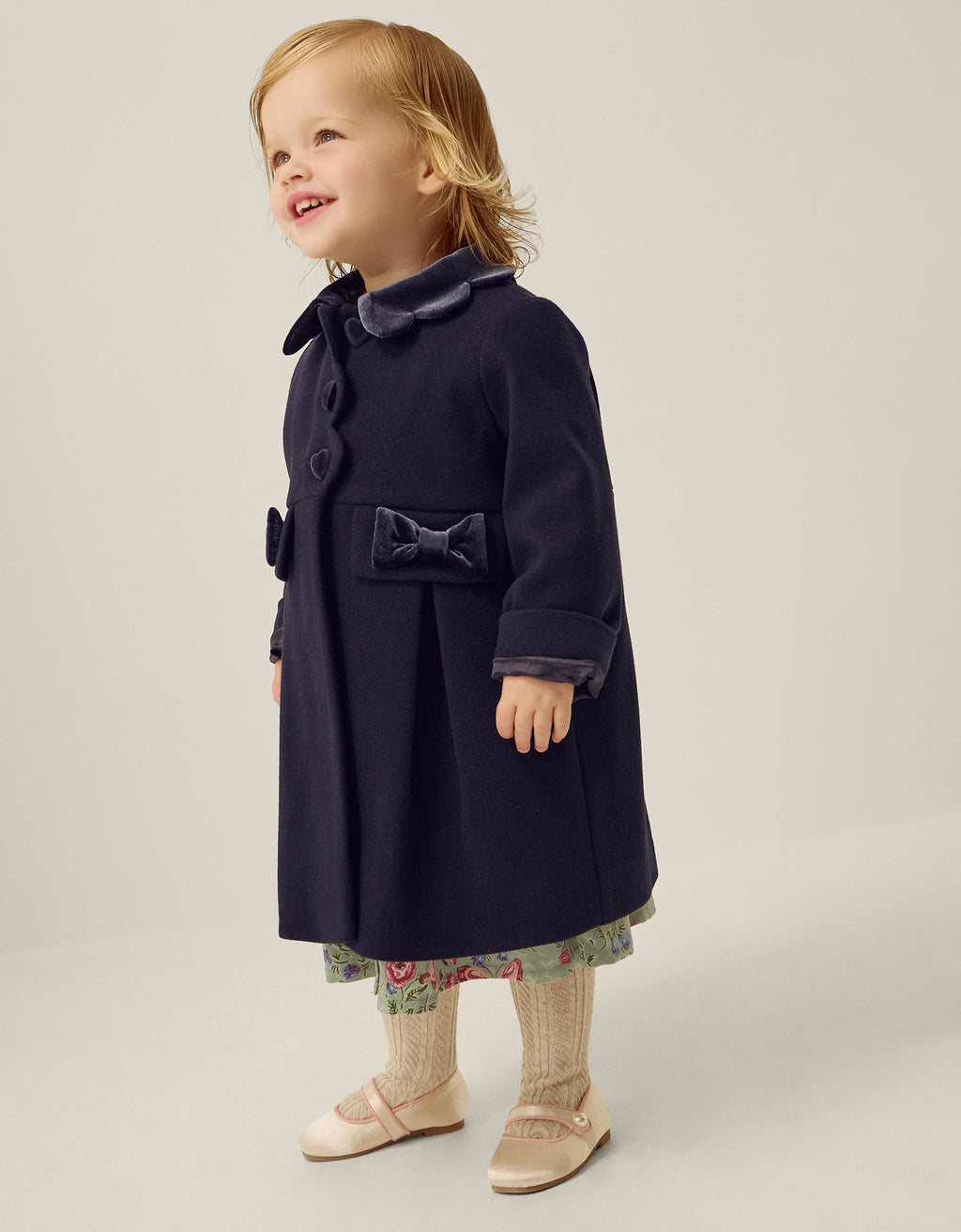 KAPUT - BABY SMART SCALLOPED COAT