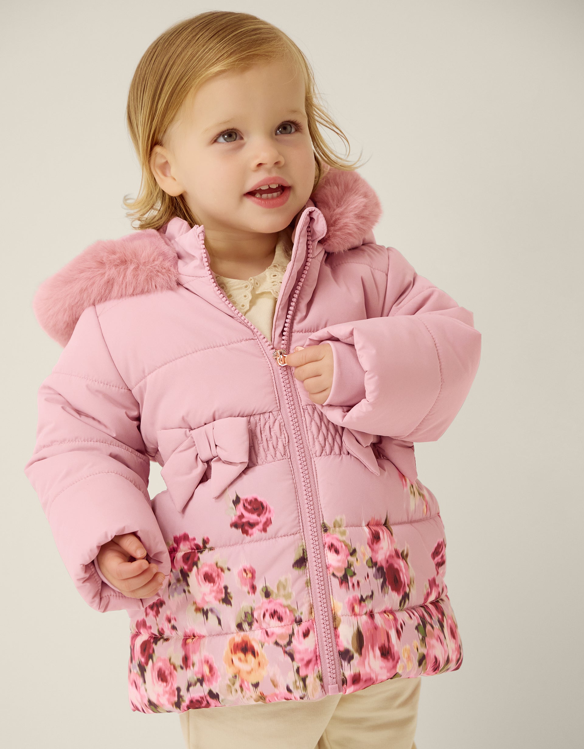 JAKNA - BABY PINK PADDED BLURRY R