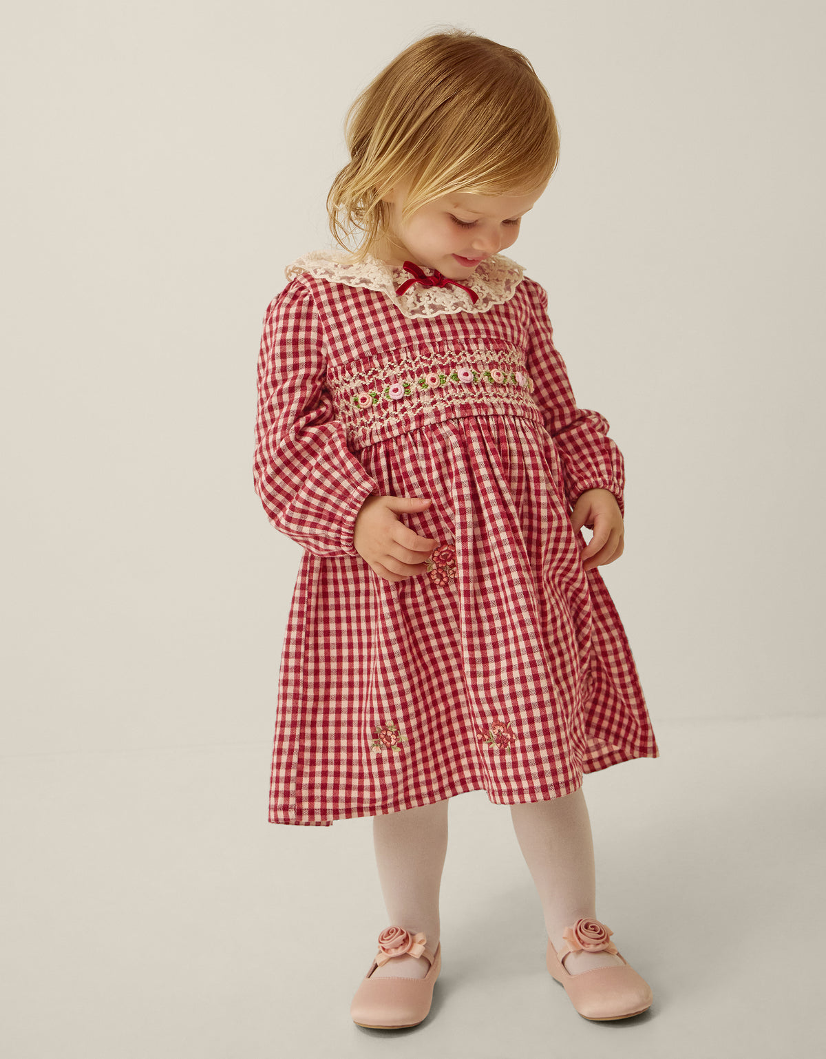 HALJINA - BBY CHECK DRESS/KNICKER