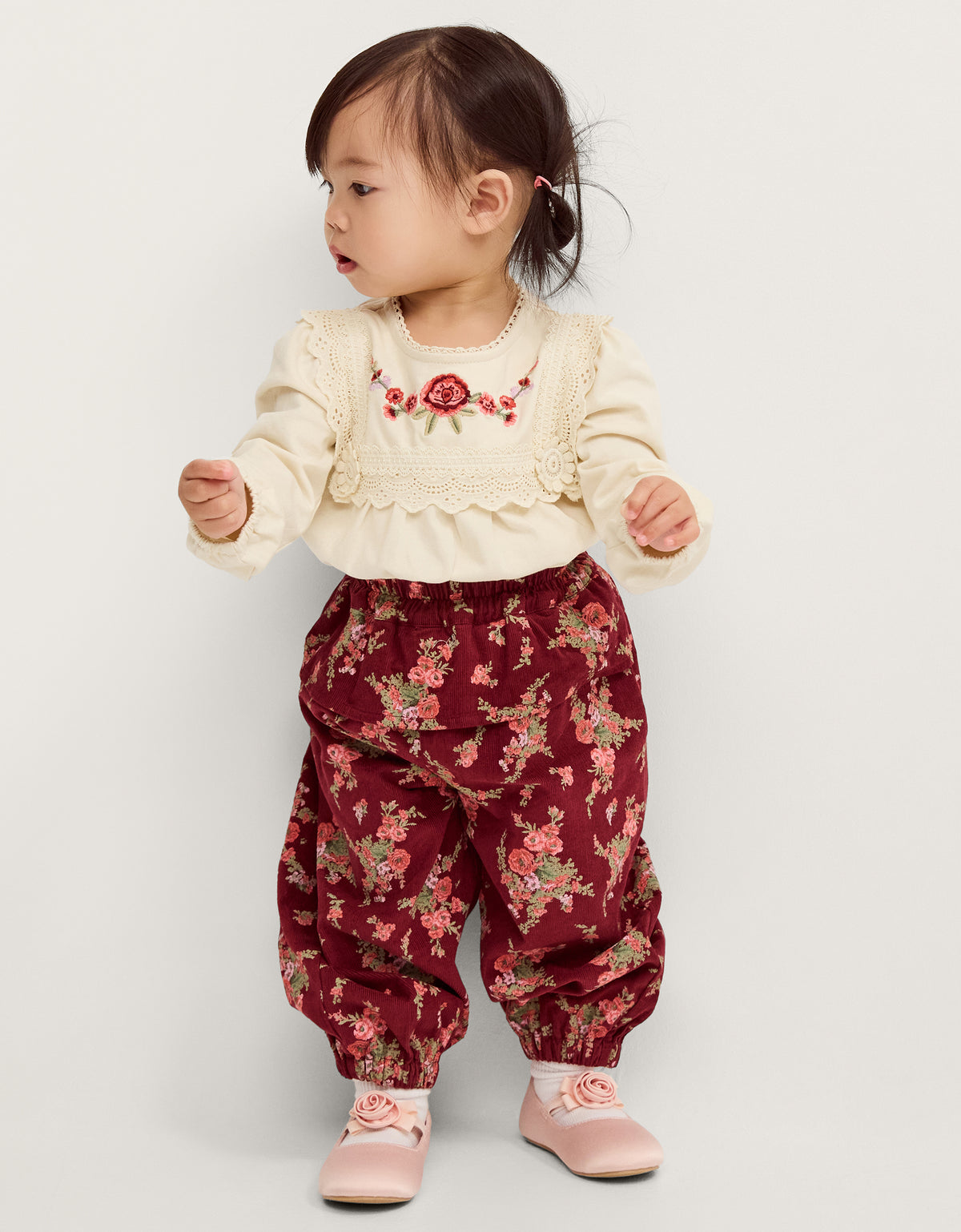 SET - BBY DTSY CORD TROUSER/TEE