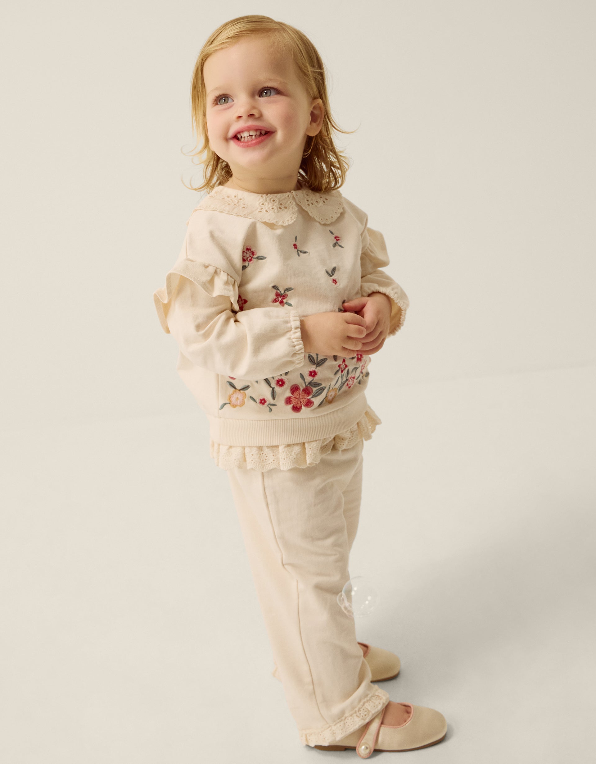 SET - BBY FLRL SWET TOP & JOGR