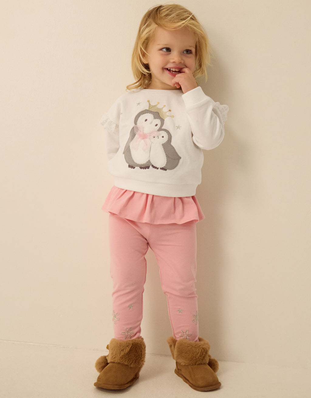 SET - XMAS PNGUN SWT TOP & LEGN