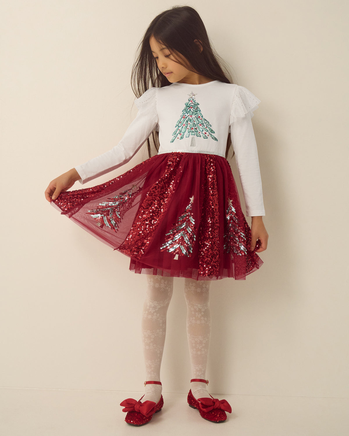 HALJINA - XMAS SEQN TREE DISCO DRES