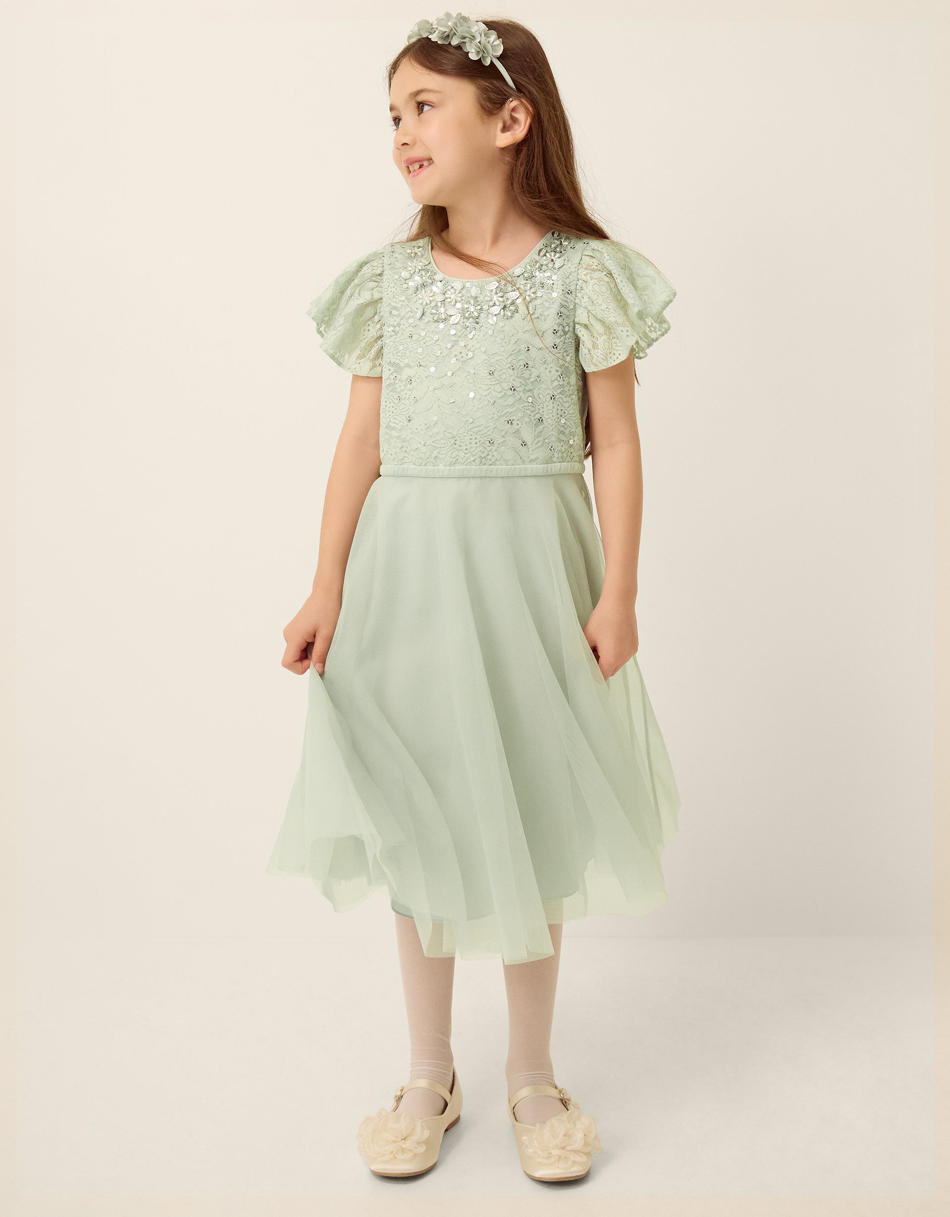 HALJINA - KEISA LACE B EMB DRESS