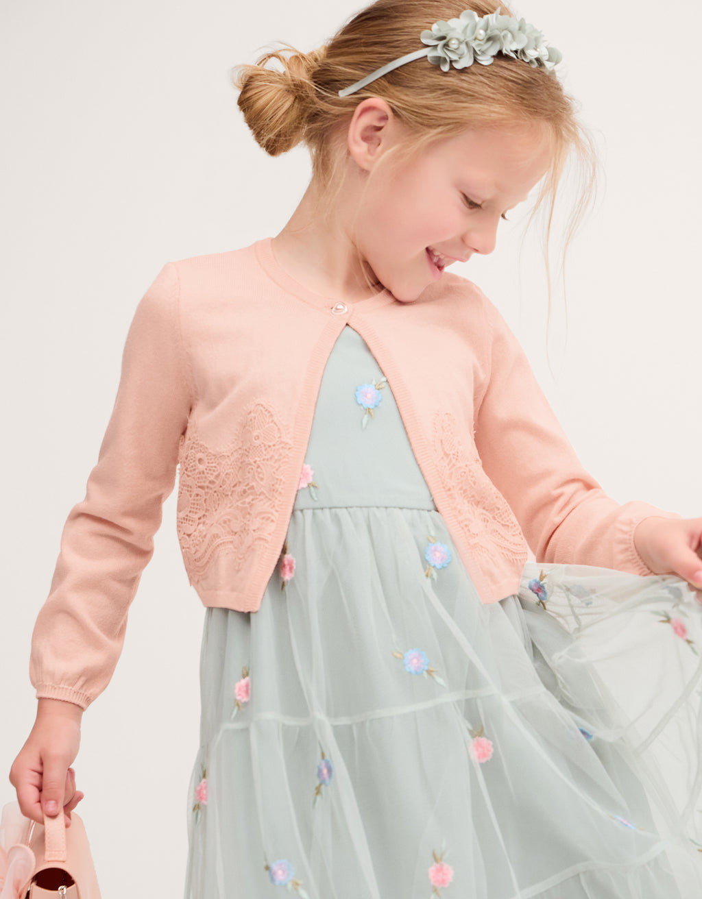 KARDIGAN - HARPER PEARL BUTTON LACE