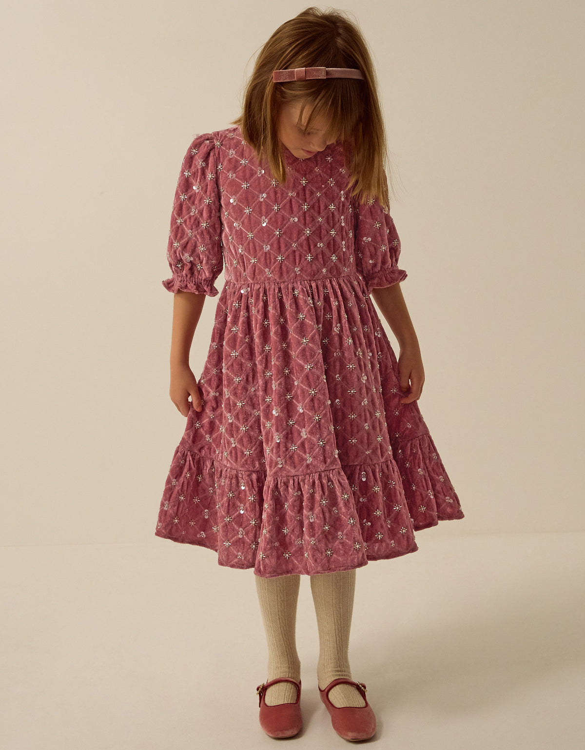 HALJINA - GRACIE VELVET EMB DRESS