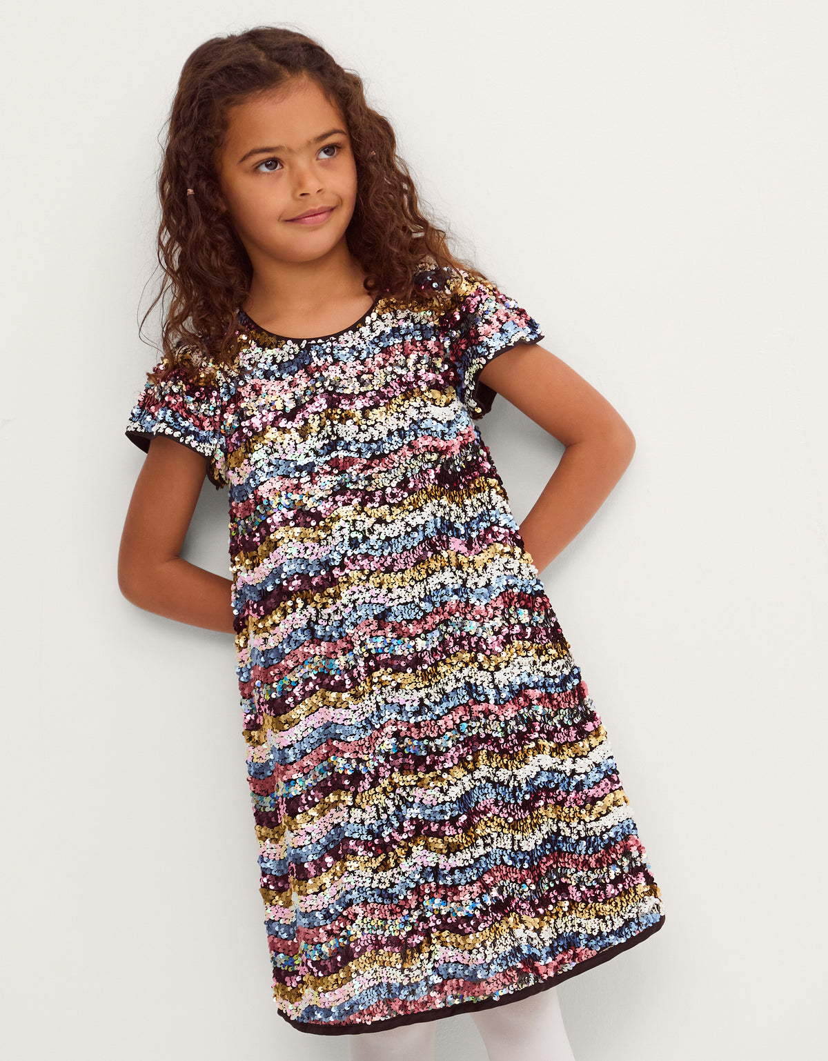 HALJINA - WAVEY SEQUIN SWING DRESS