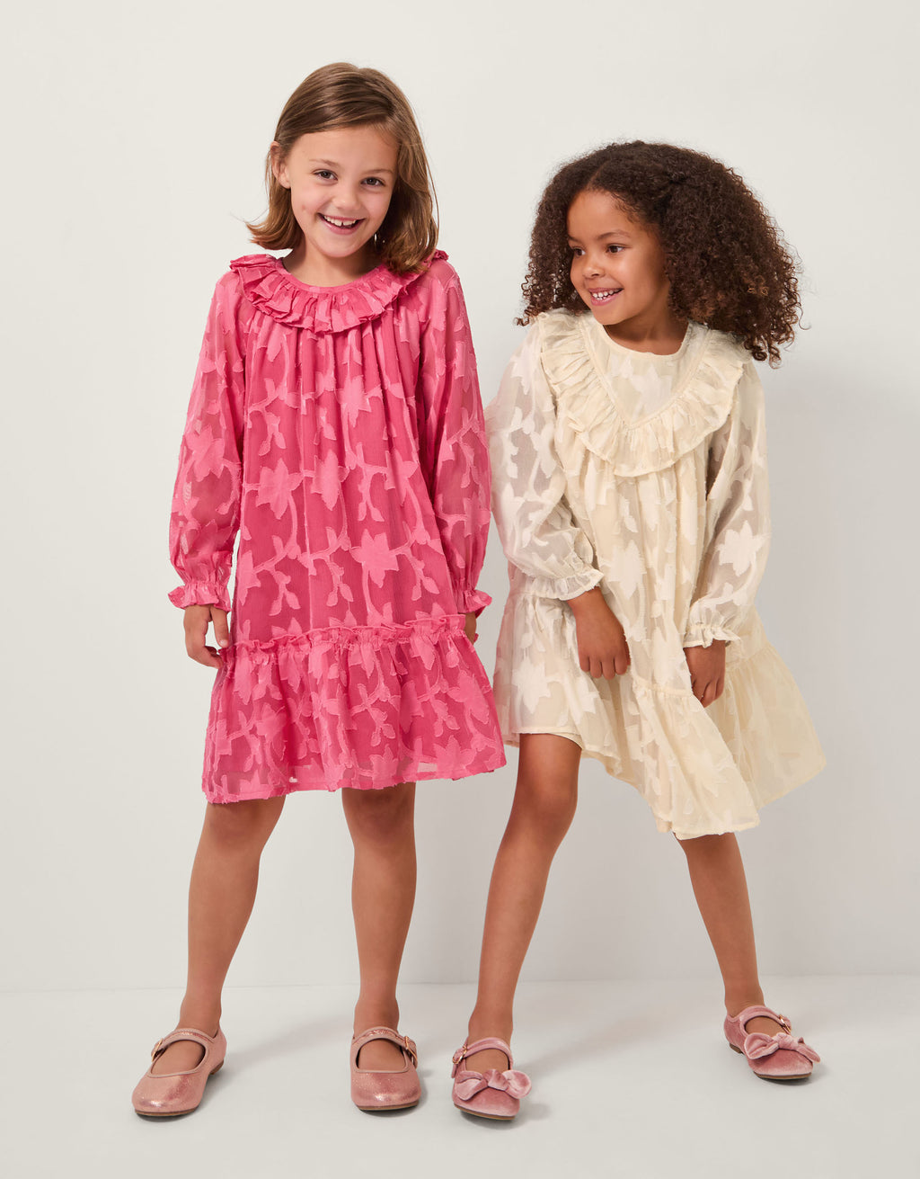 HALJINA - BURNOUT FRILL  DRESS