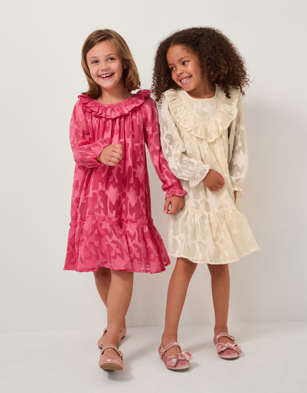 HALJINA - LS RASPBERRY BURNOUT DRES