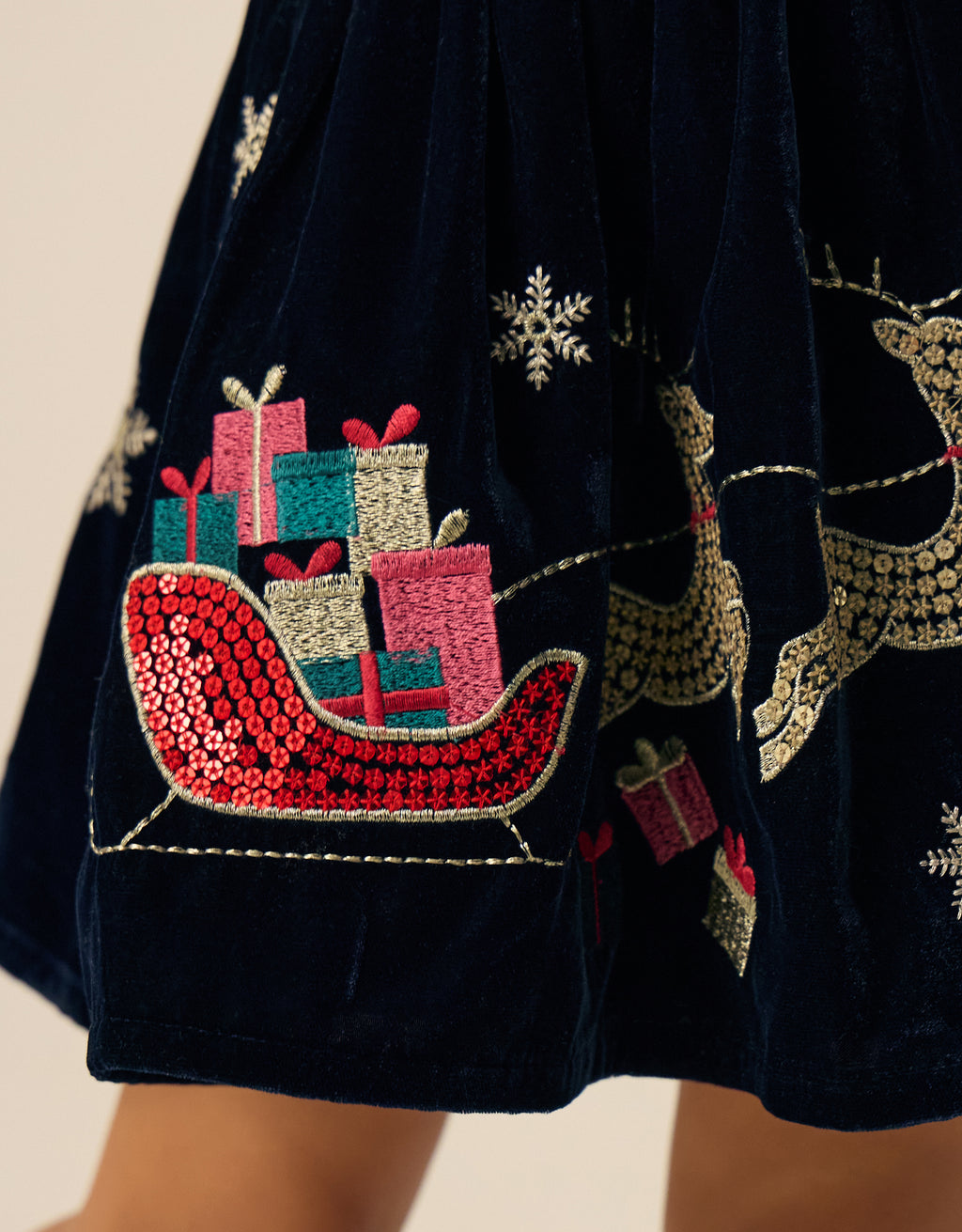 SET - XMAS NAVY SEQN PINY & TOP