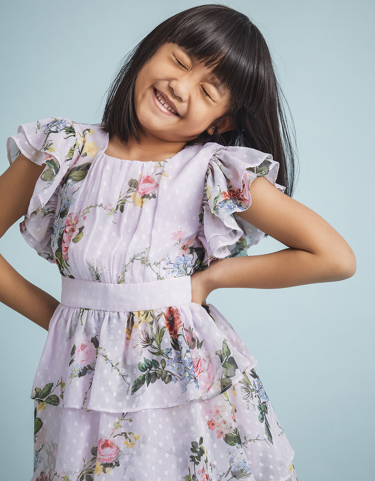 HALJINA - VIOLETTA FLORAL TIERED