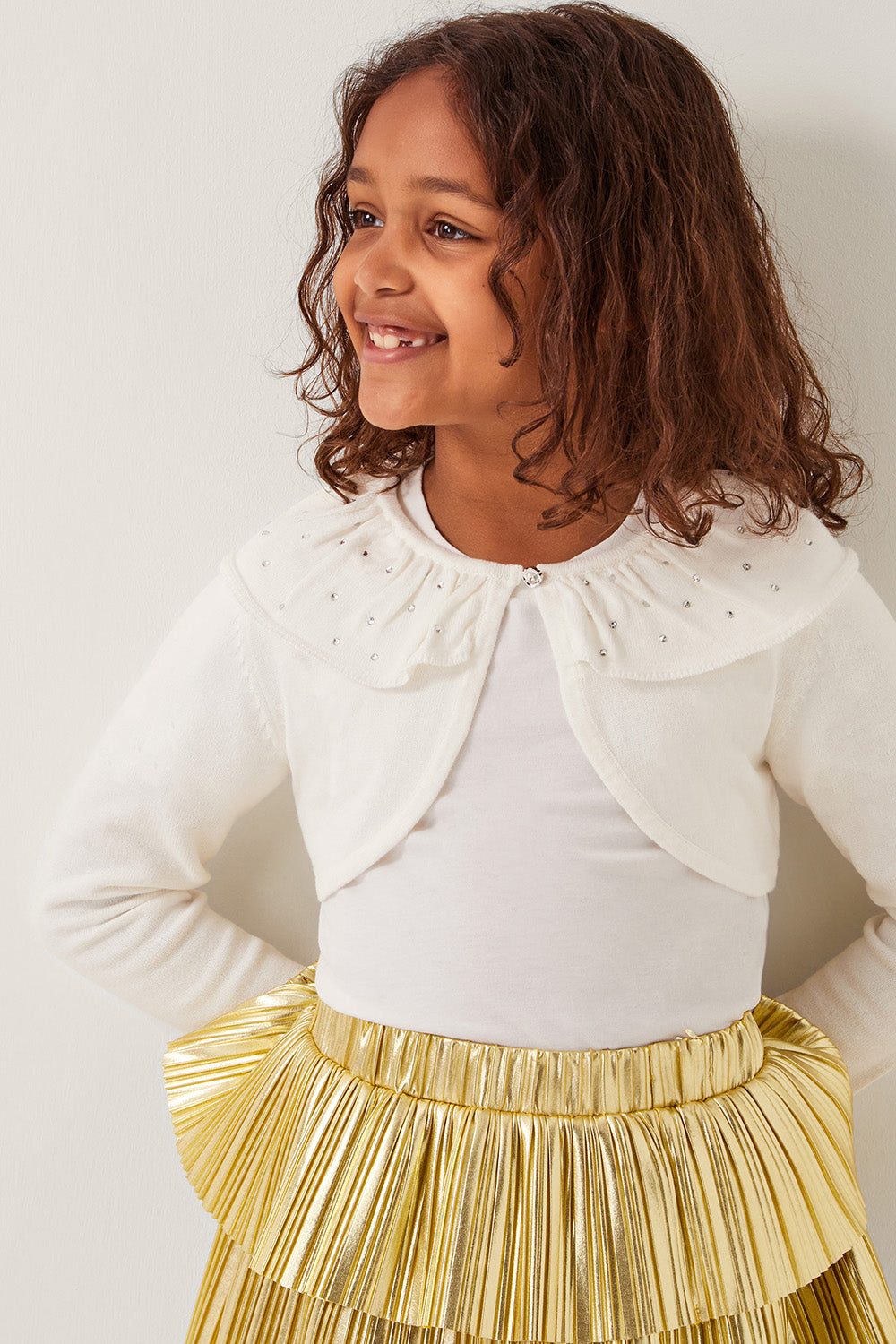 BOLERO - OVERSIZED COLLAR CARDI