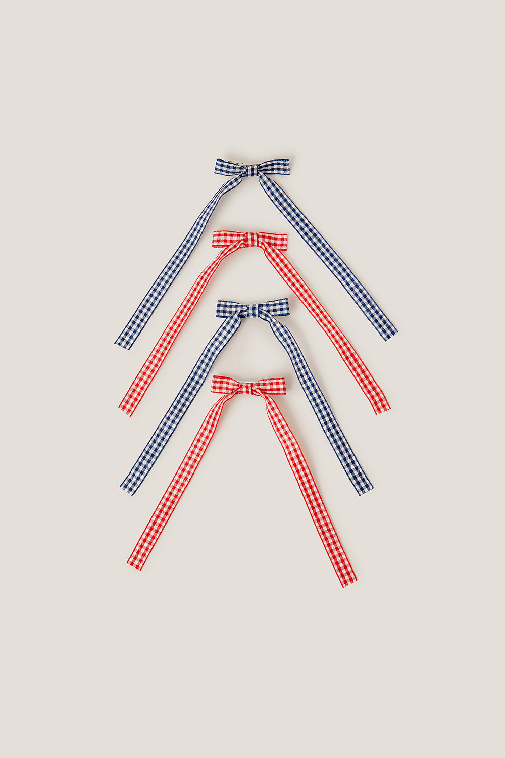 SET MASNI ZA KOSU - 4PK GINGHAM MINI BOW TIE