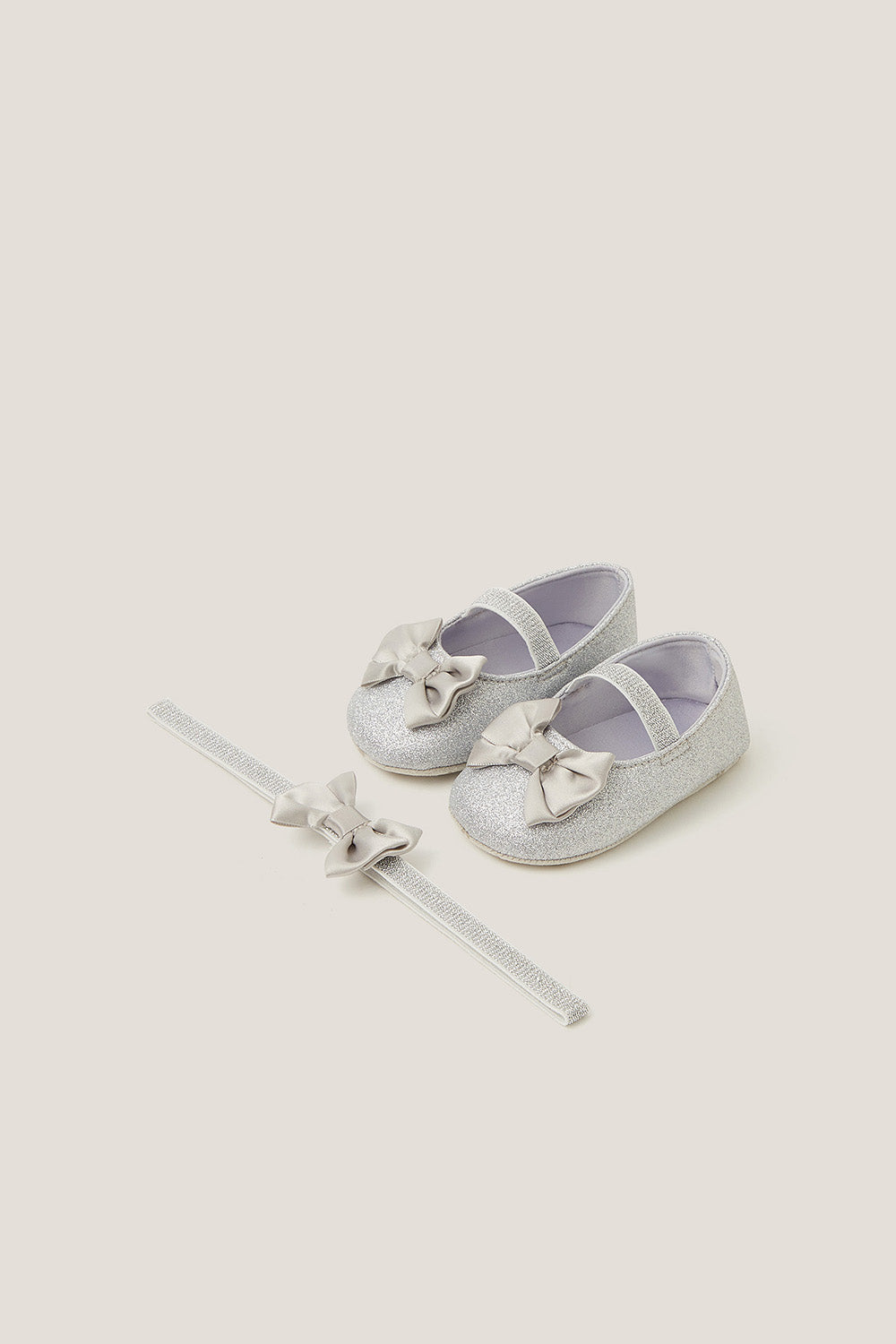 SET CIPELE I TRAKA ZA KOSU - BABY GLITTER BOW BOOTIE &