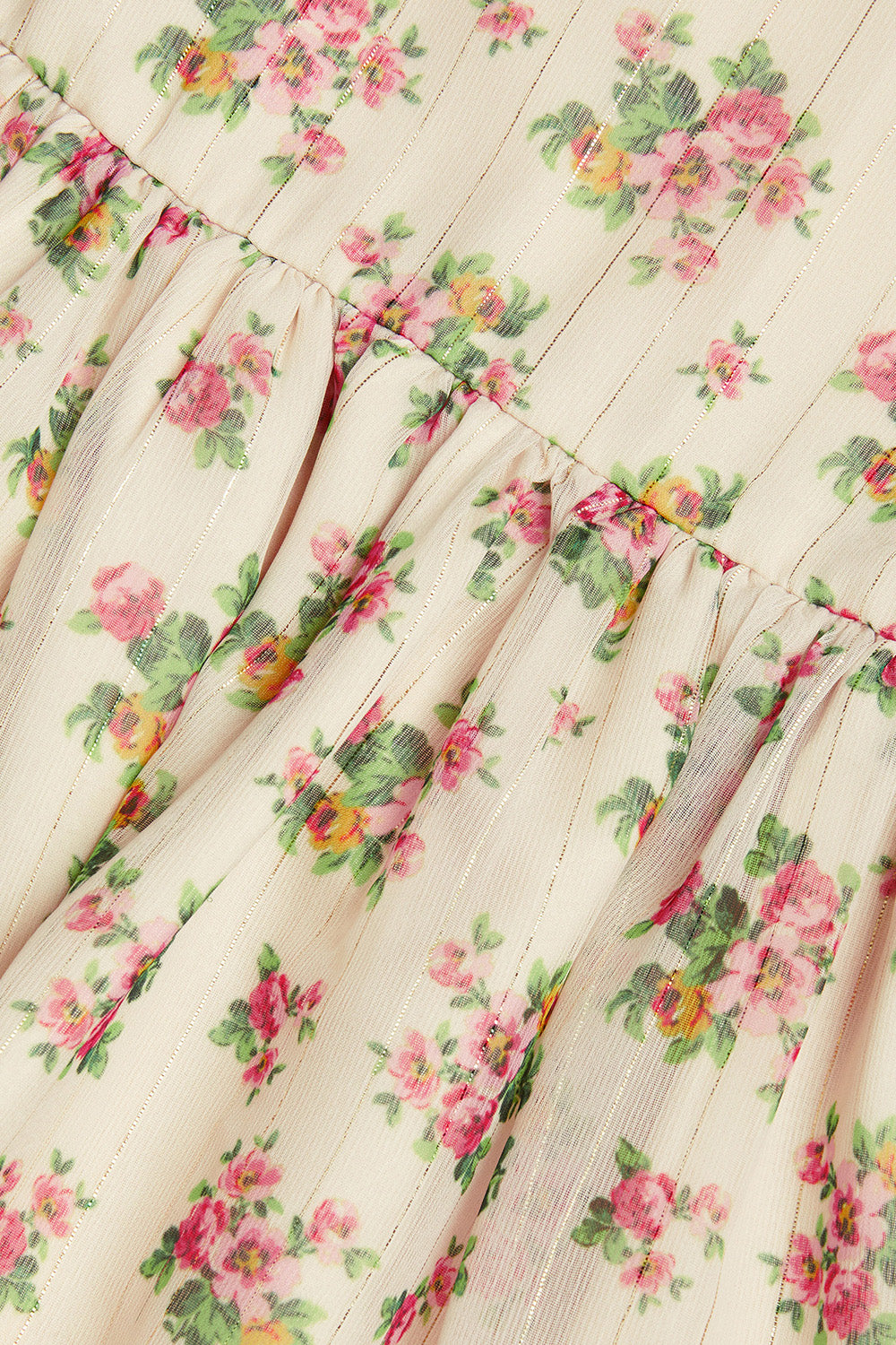 HALJINA - LS FLORAL SPARKLE STRIPE
