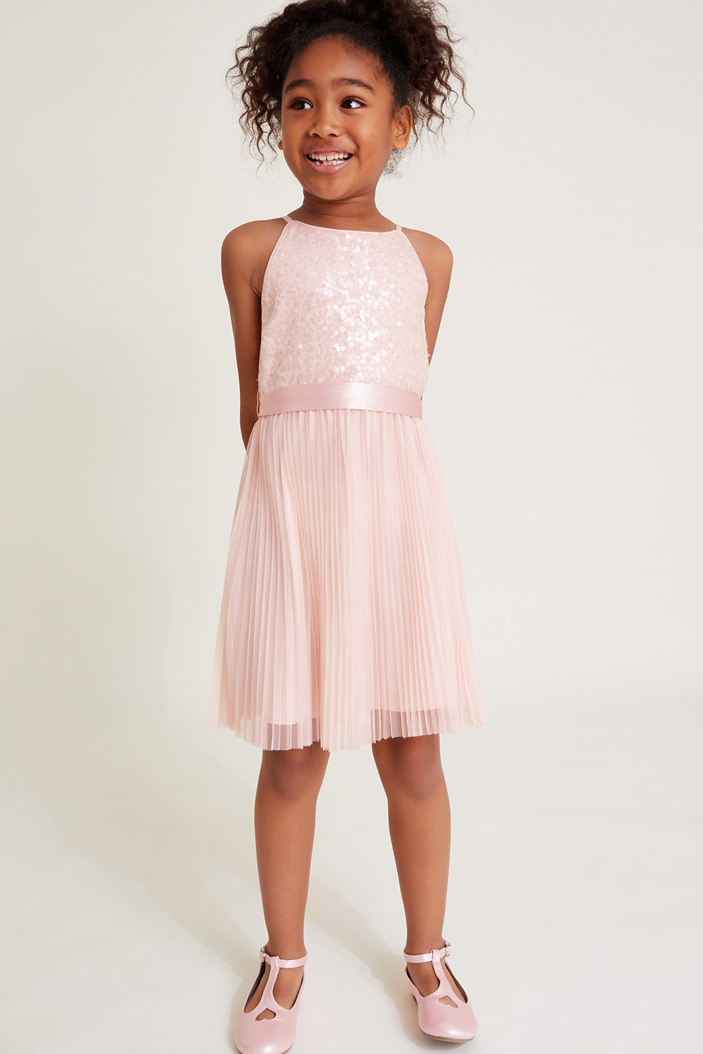 HALJINA - KEITA SEQUIN PLISSE DRESS